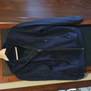 J Crew velour-lined hoodie navy Women's M